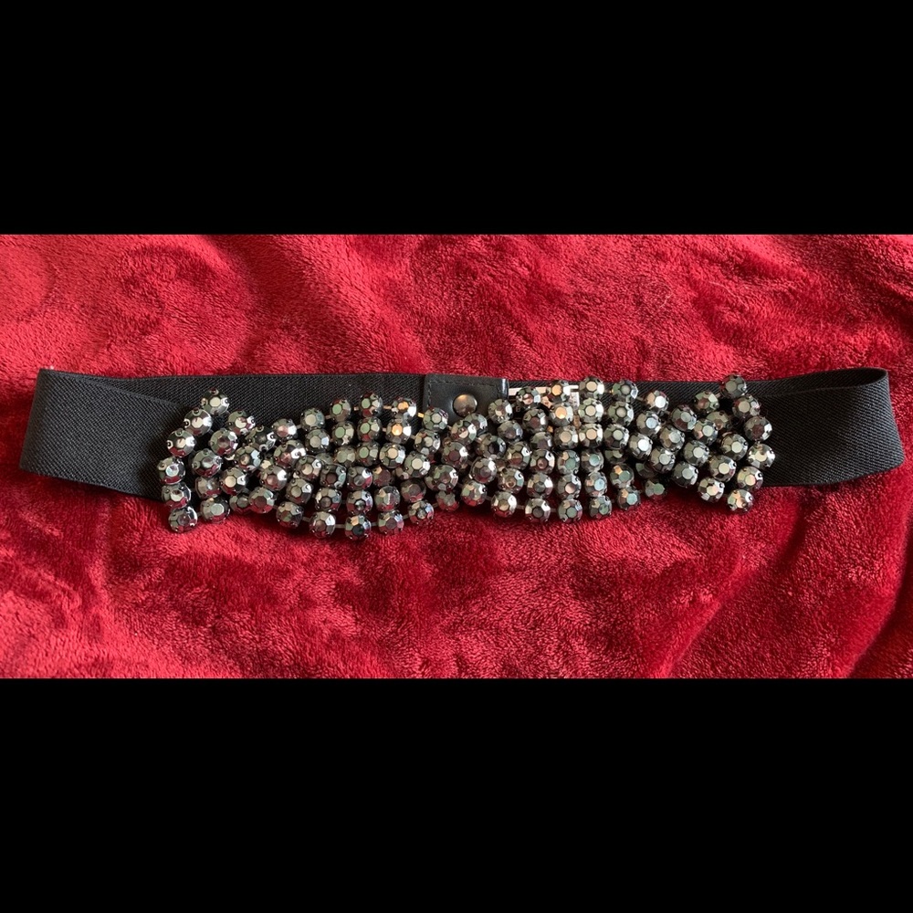 BCBGMAXAZRIA rhinestone waist belt